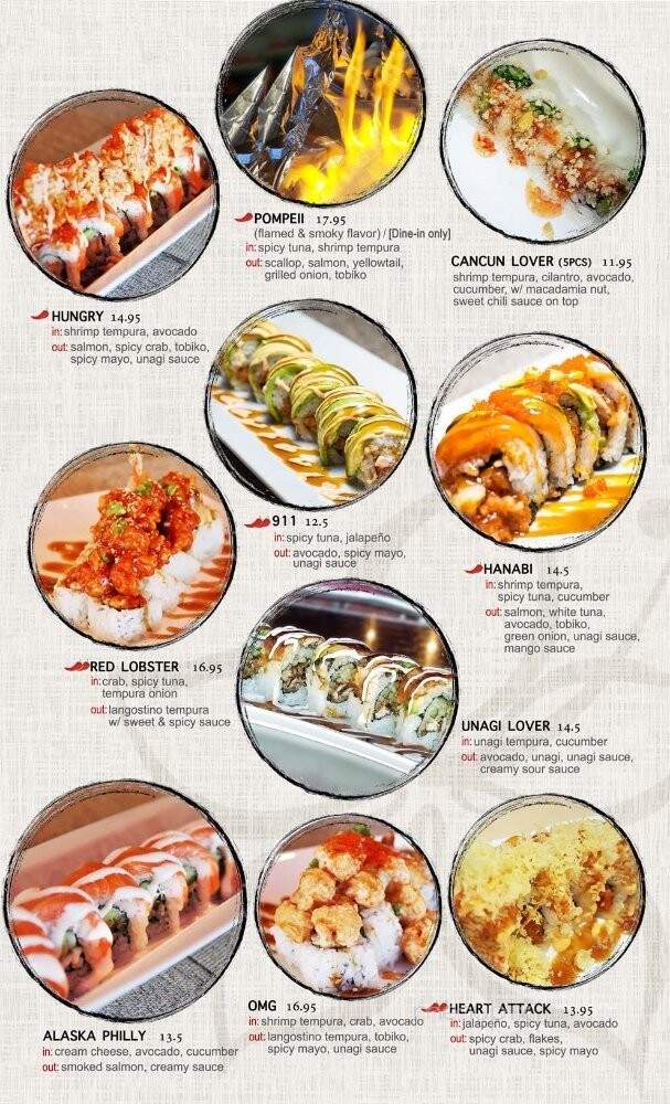 Hanabi Sushi - Mountain View, CA menu_pic