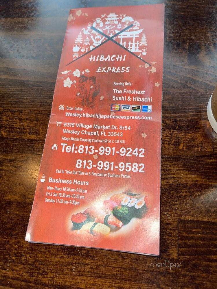 Hibachi Japanese Express - Wesley Chapel, FL menu_pic