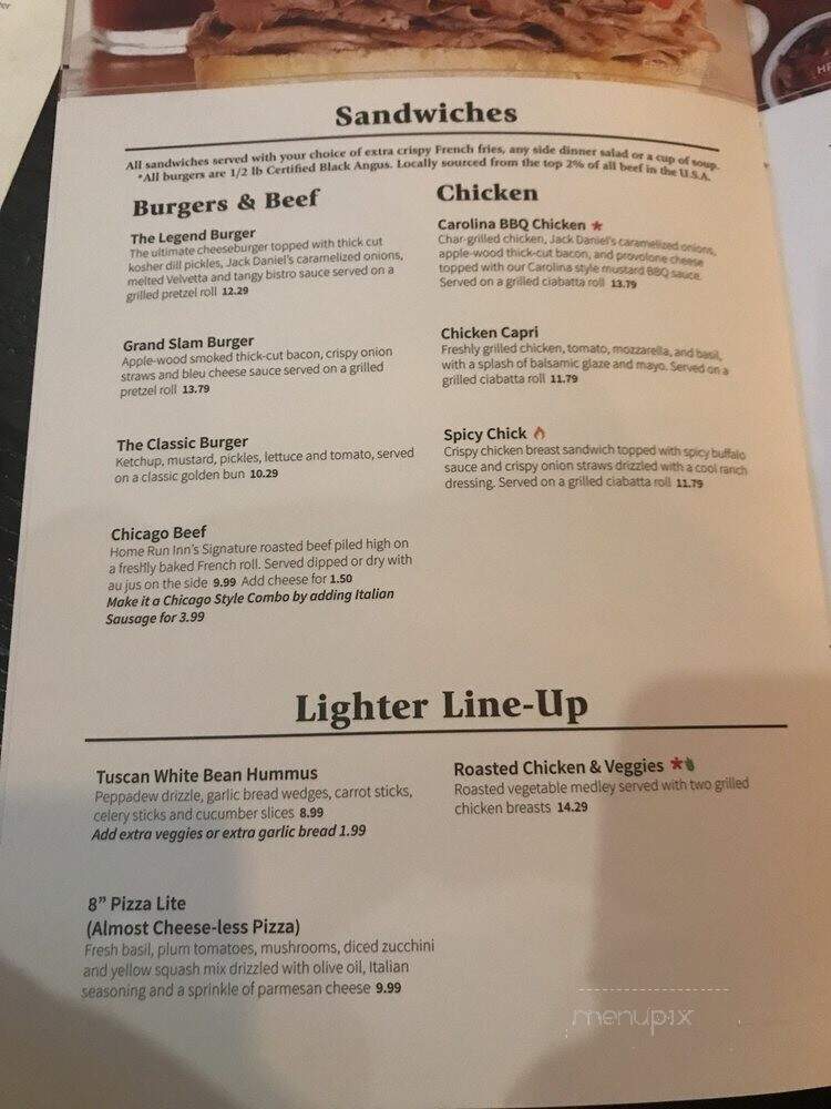 Home Run Inn - Chicago, IL menu_pic