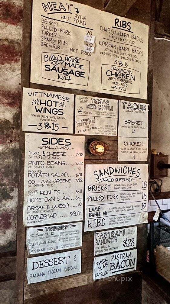 Hometown BBQ - Brooklyn, NY menu_pic