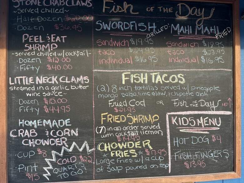 Hooked Up Seafood - Wildwood, NJ menu_pic