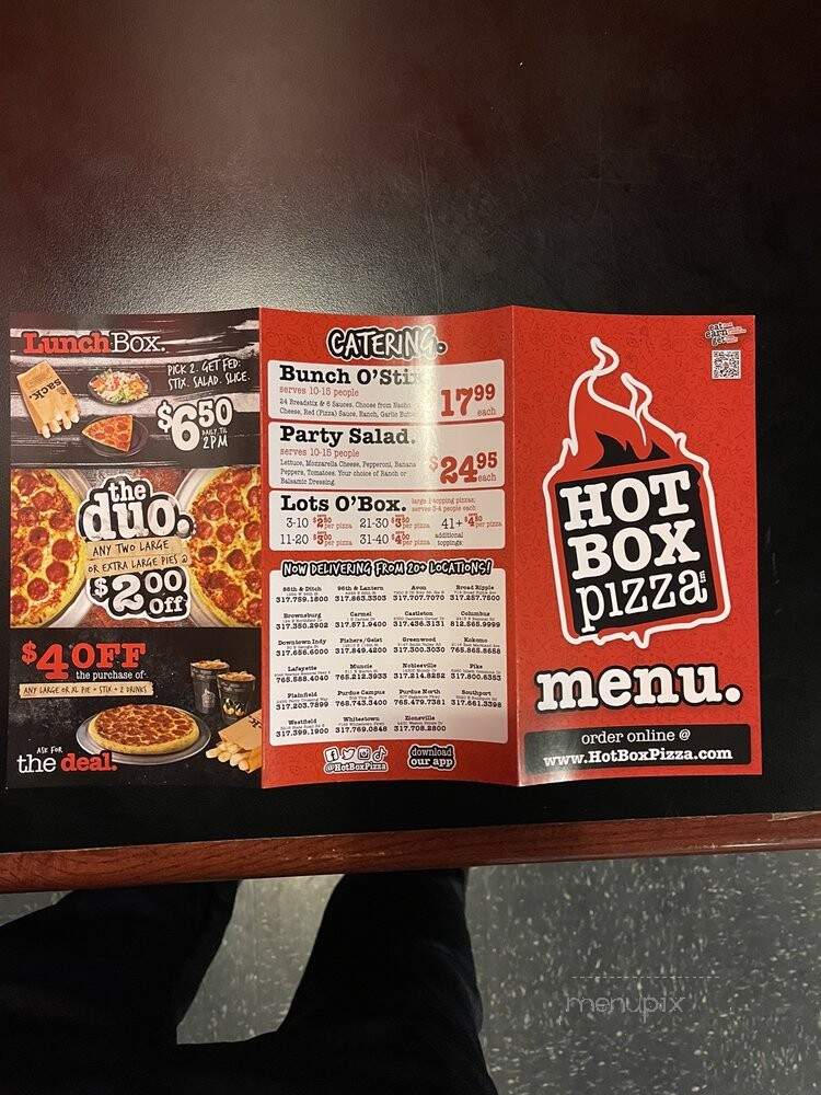 HotBox Pizza - Indianapolis, IN menu_pic