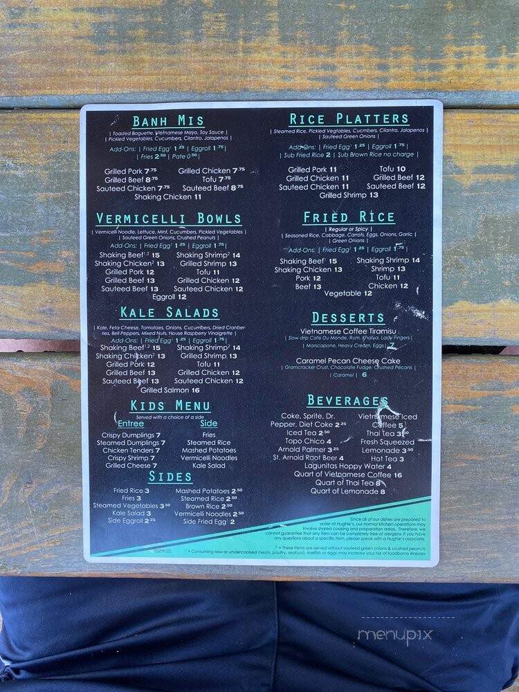 Hughie's Tavern & Vietnamese Grill - Houston, TX menu_pic