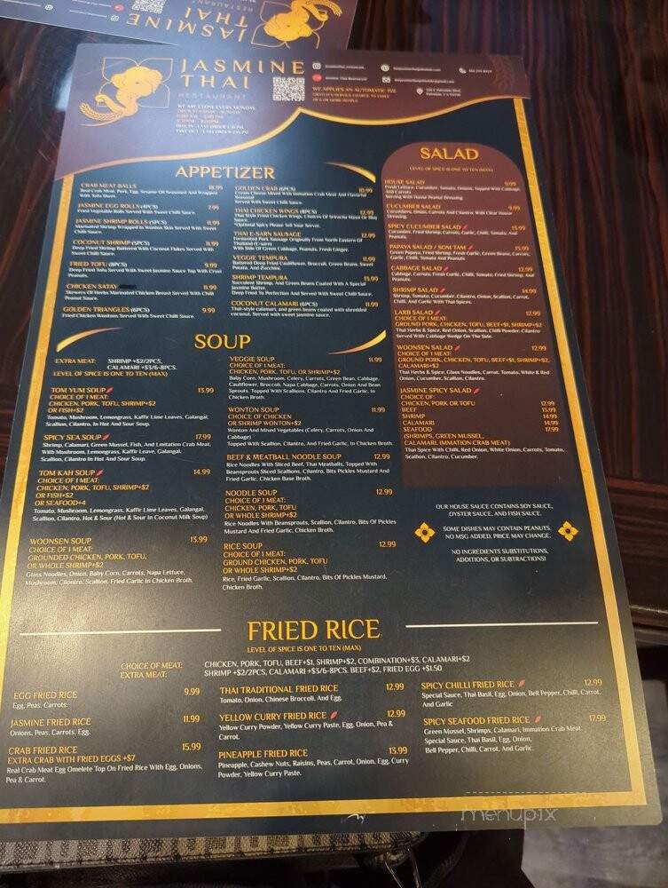 Jasmine Thai - Palmdale, CA menu_pic