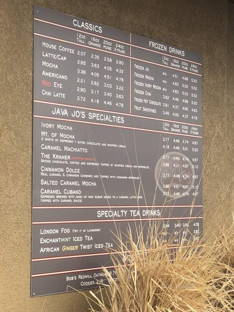 Java Jo's - Salt Lake City, UT menu_pic