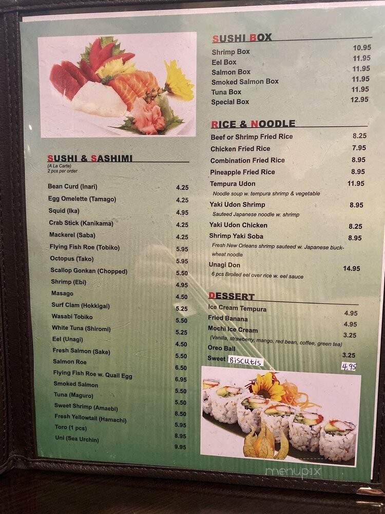 Jinsan Sushi - Larose, LA menu_pic