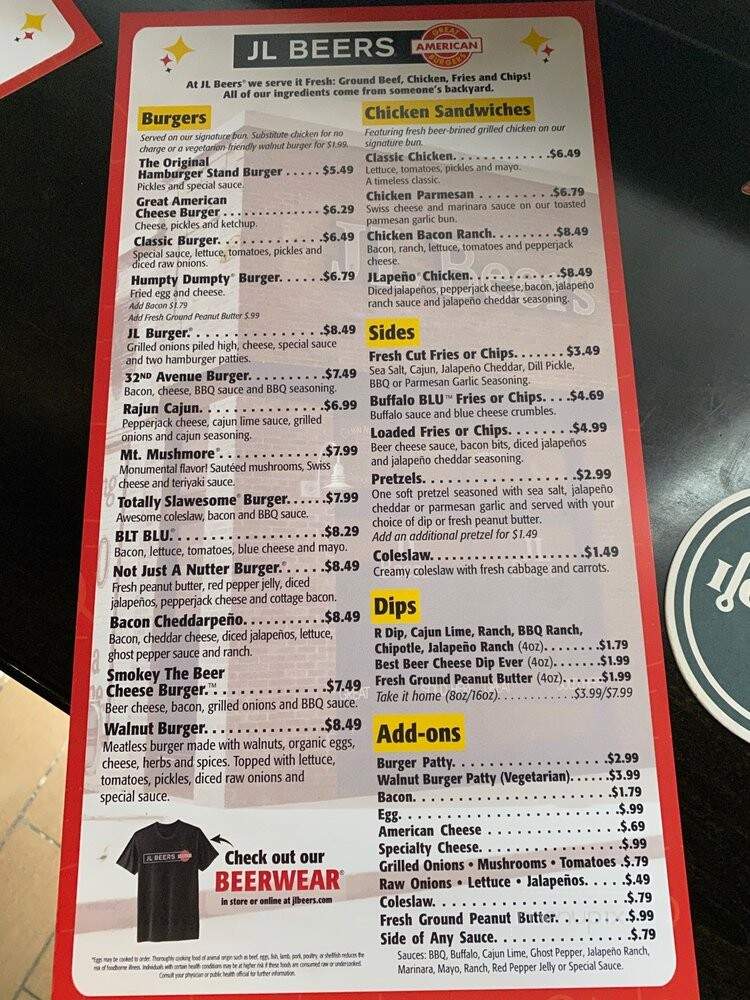 JL Beers - Fargo, ND menu_pic