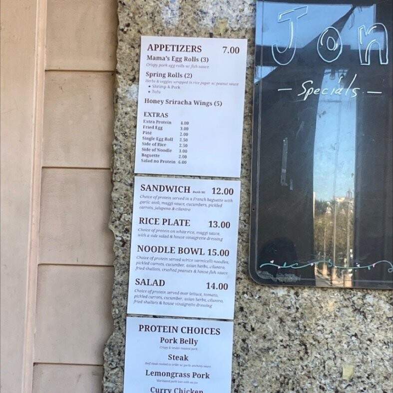 Jonty's Vietnamese Eatery - Morgan Hill, CA menu_pic