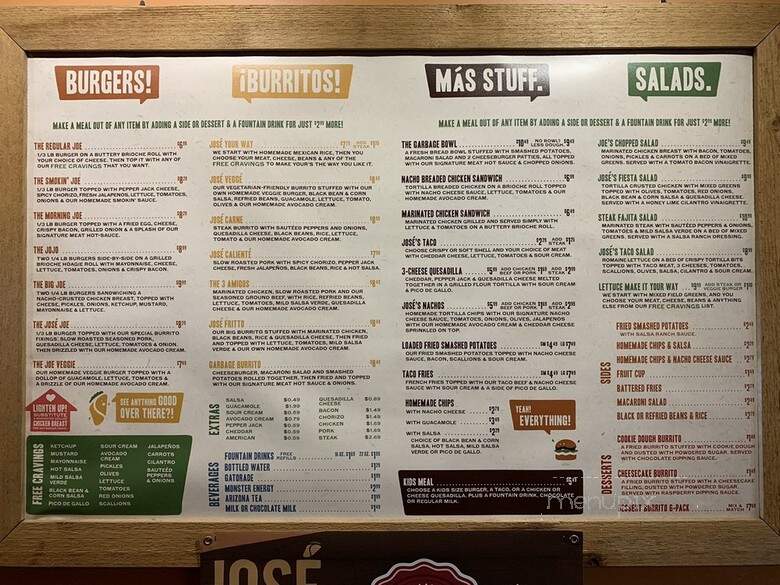 JoseJoe's - Hilton, NY menu_pic