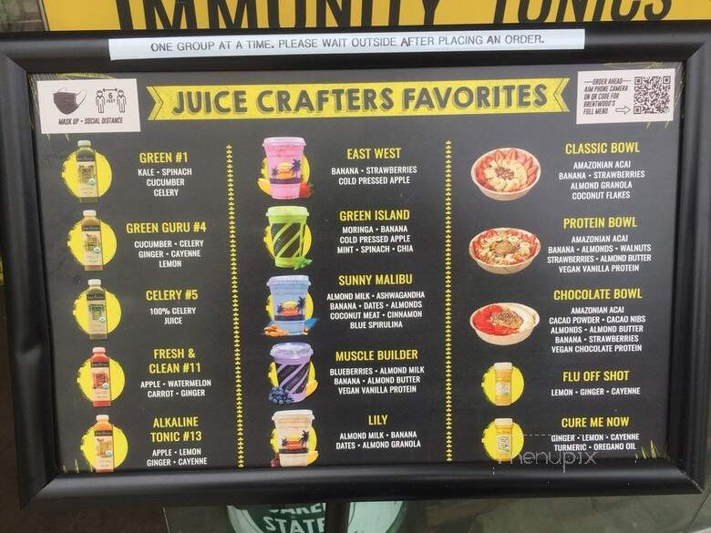 Juice Crafters - Los Angeles, CA menu_pic