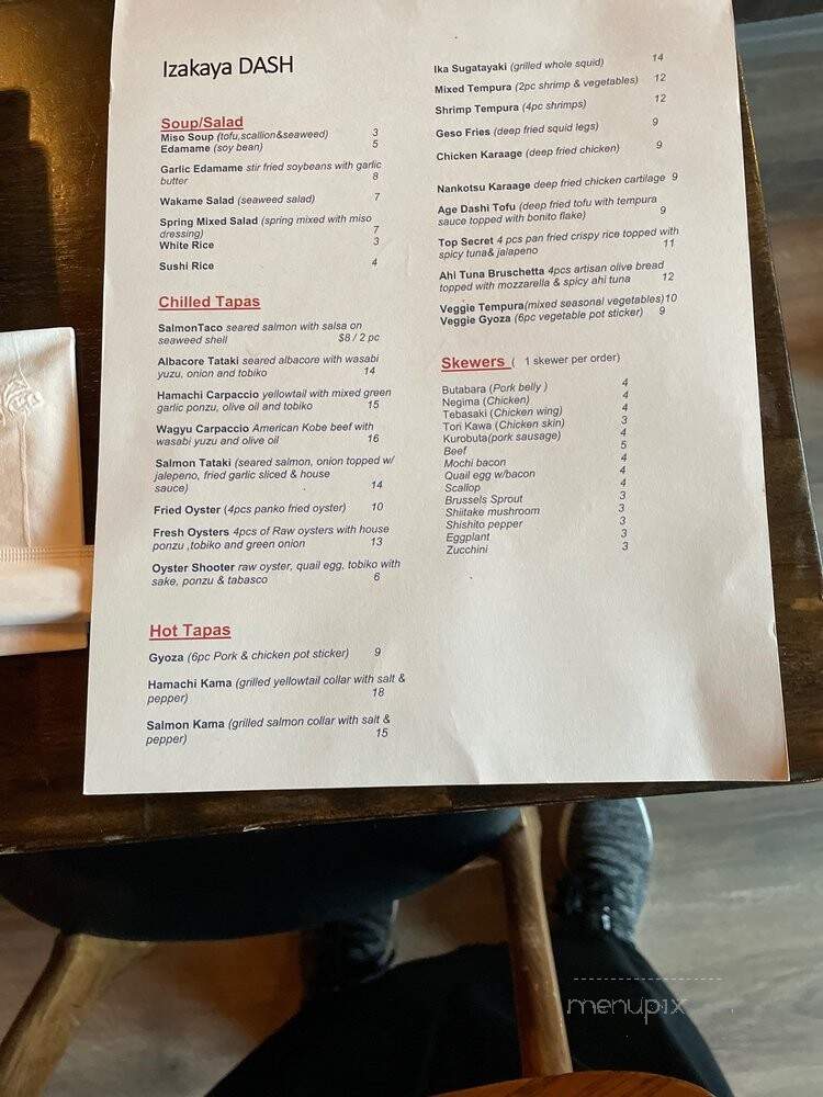 Kama Sushi Soma - San Francisco, CA menu_pic