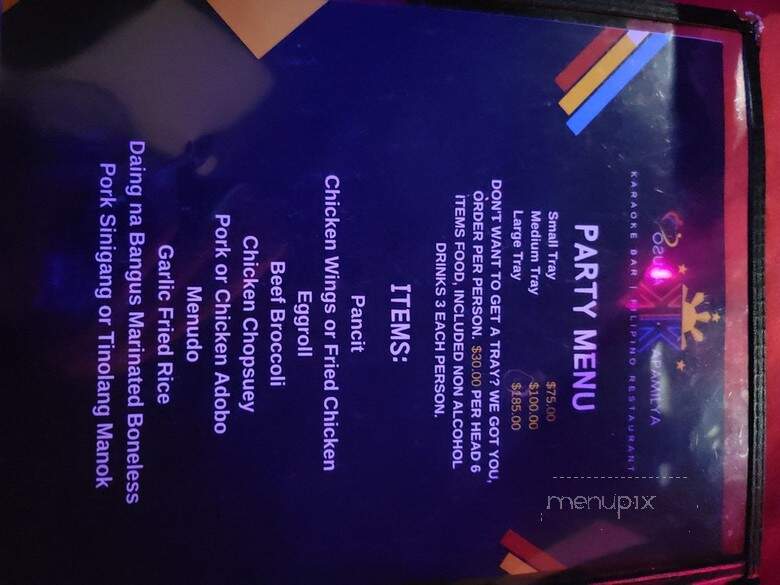 Kapuso Kapamilya Karaoke Bar & Restaurant - Las Vegas, NV menu_pic
