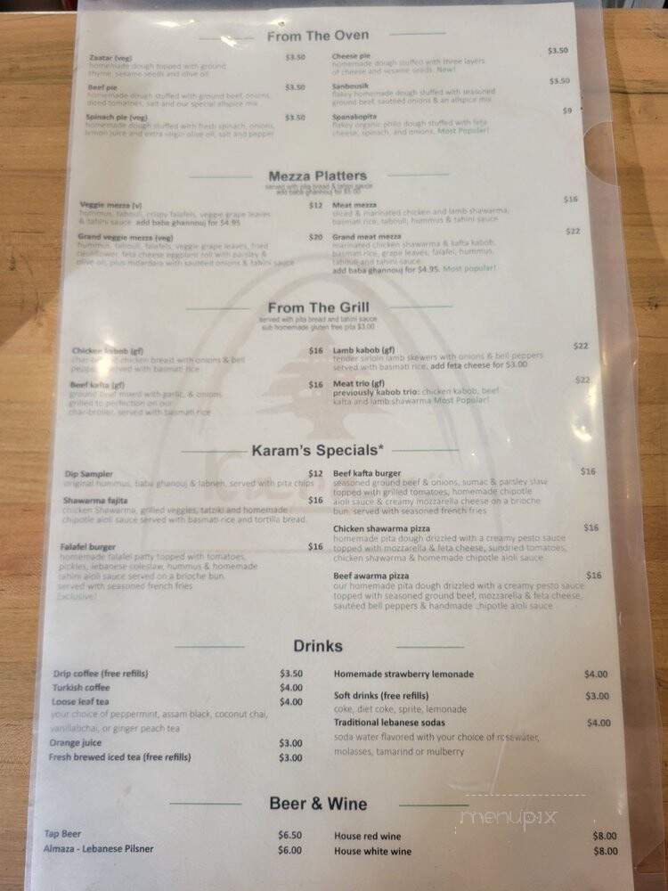 Karam Lebanese Deli & Catering - Beaverton, OR menu_pic