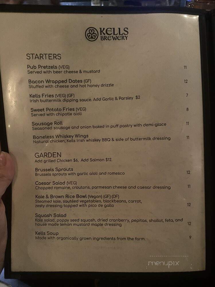 Kell's Brew Pub - Portland, OR menu_pic
