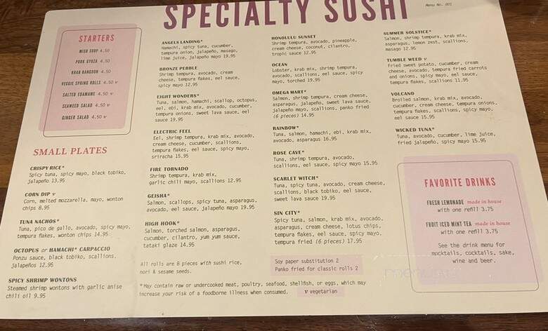 Kelp Sushi Joint - Tampa, FL menu_pic