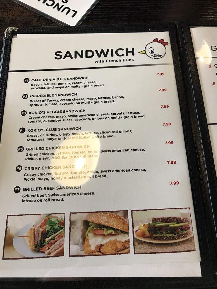 Kokio Chicken - Los Angeles, CA menu_pic