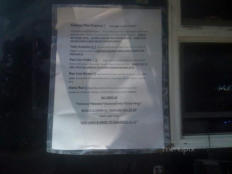 Kubano - Tallahassee, FL menu_pic