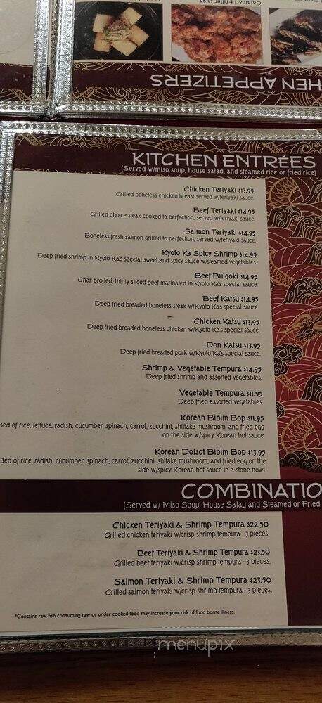 Kyoto Ka Sushi Bar & More - Toledo, OH menu_pic