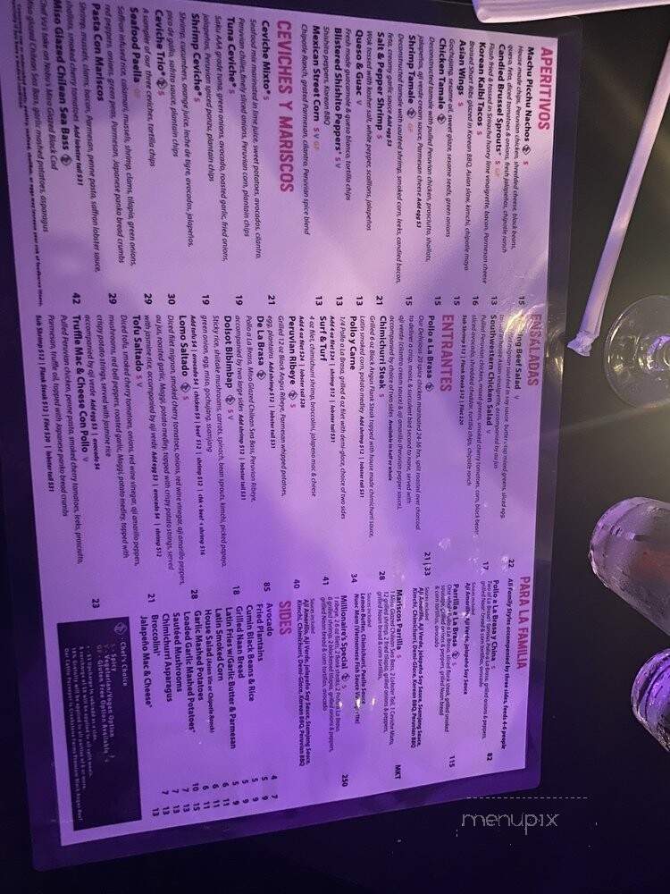 La Brasa Peruvian Kitchen - Oklahoma City, OK menu_pic