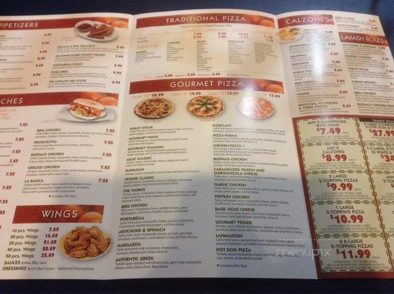 La Pizza Banca - Laurel, MD menu_pic