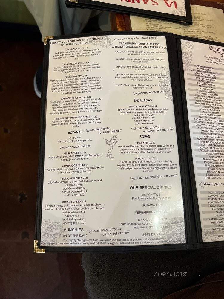 La Santisima - Glendale, AZ menu_pic
