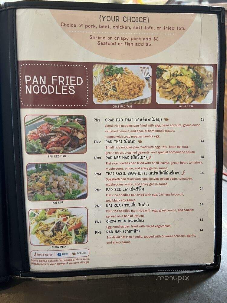 Lacha Somtum Thai Restaurant - Los Angeles, CA menu_pic