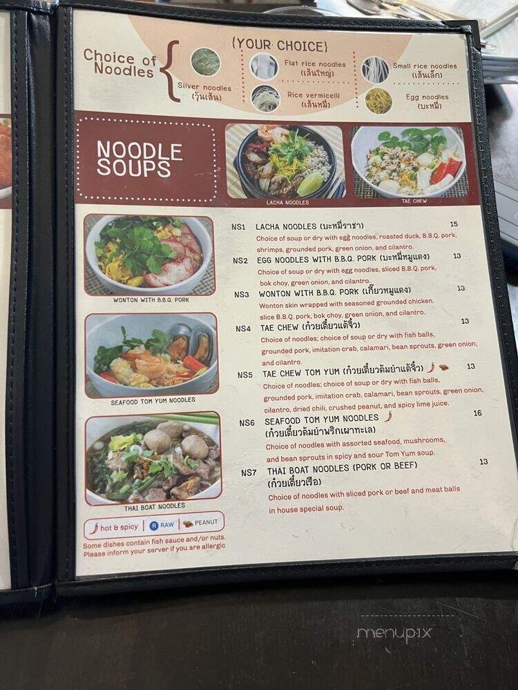 Lacha Somtum Thai Restaurant - Los Angeles, CA menu_pic