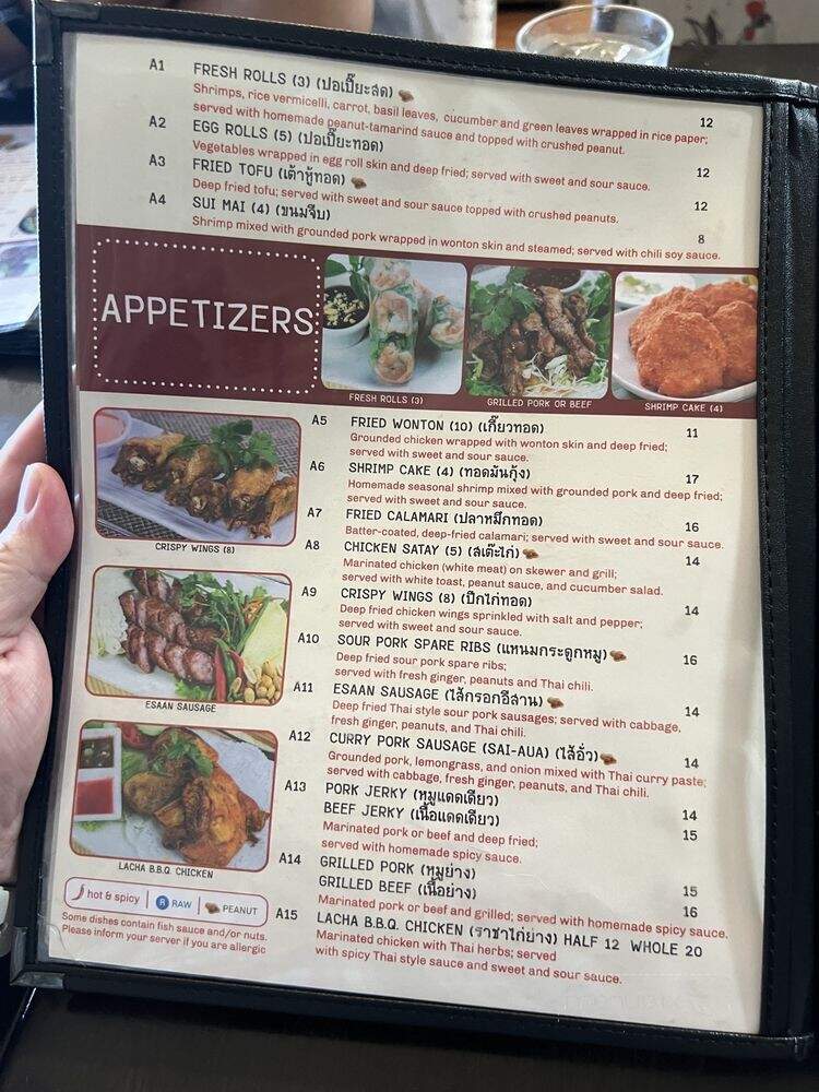 Lacha Somtum Thai Restaurant - Los Angeles, CA menu_pic