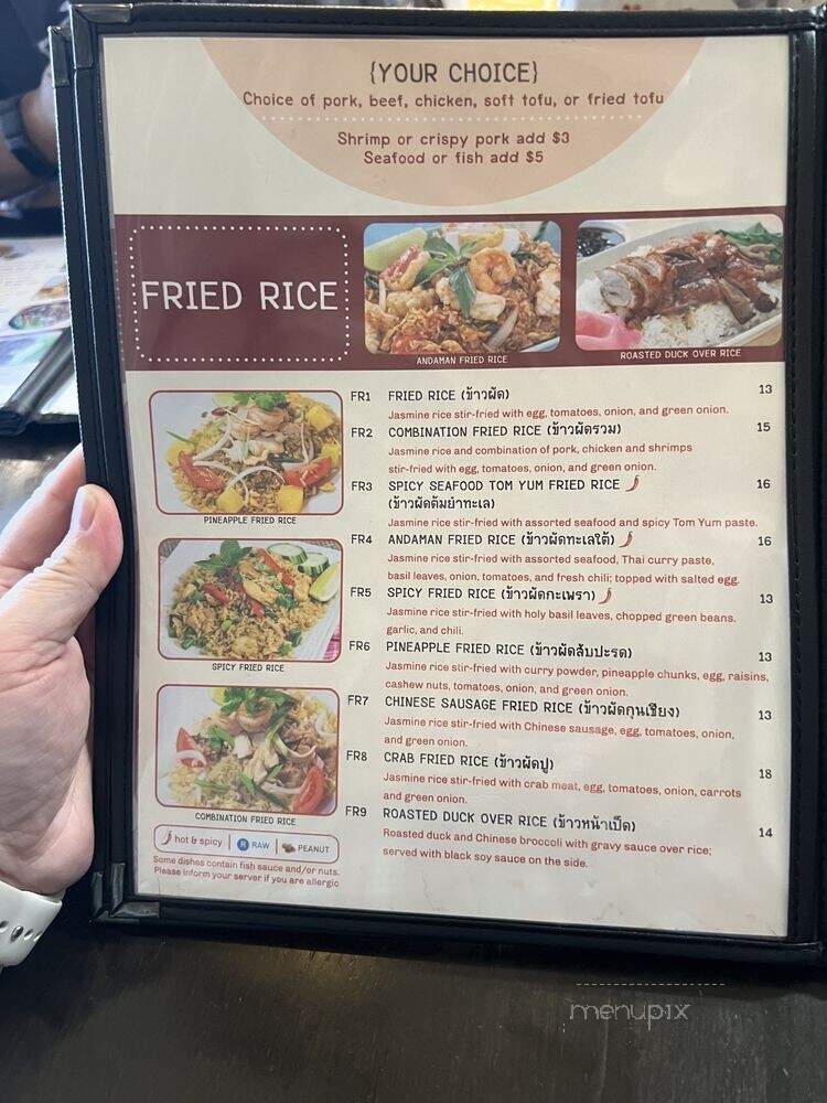 Lacha Somtum Thai Restaurant - Los Angeles, CA menu_pic