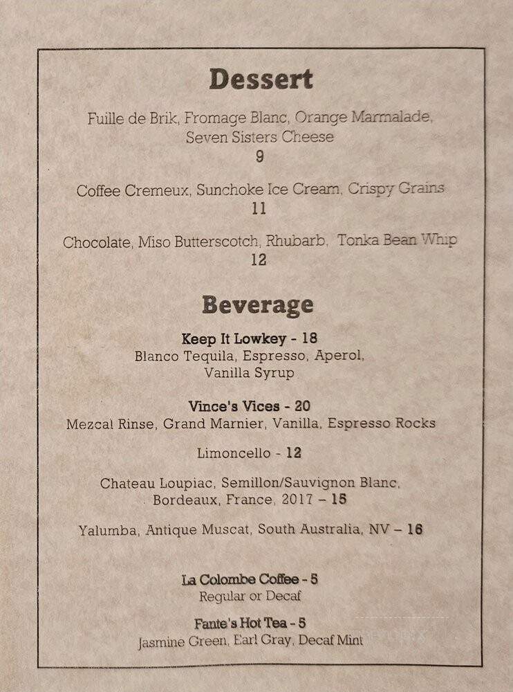 Laurel - Philadelphia, PA menu_pic