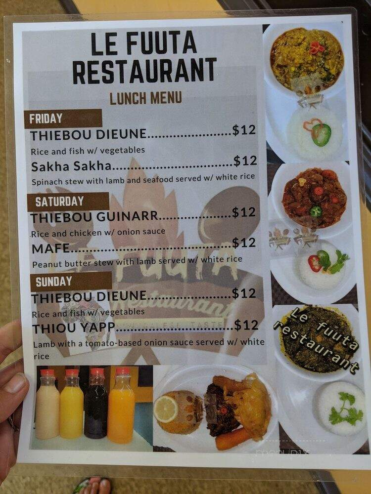 Le Fuuta - Memphis, TN menu_pic