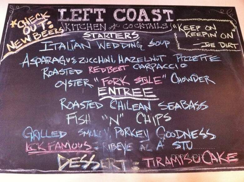 Left Coast Kitchen - Merrick, NY menu_pic