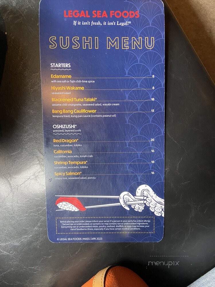 Legal Crossing - Boston, MA menu_pic