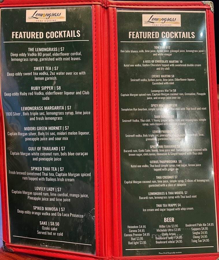 Lemongrass - Overland Park, KS menu_pic