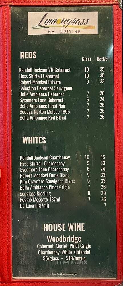 Lemongrass - Overland Park, KS menu_pic