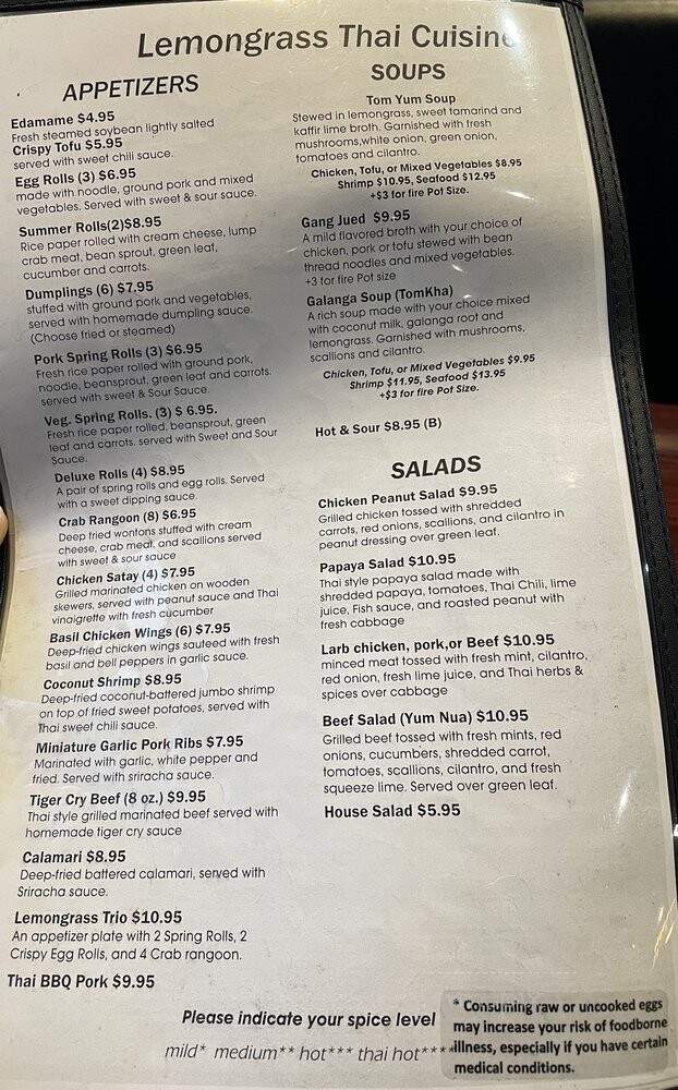 Lemongrass - Overland Park, KS menu_pic