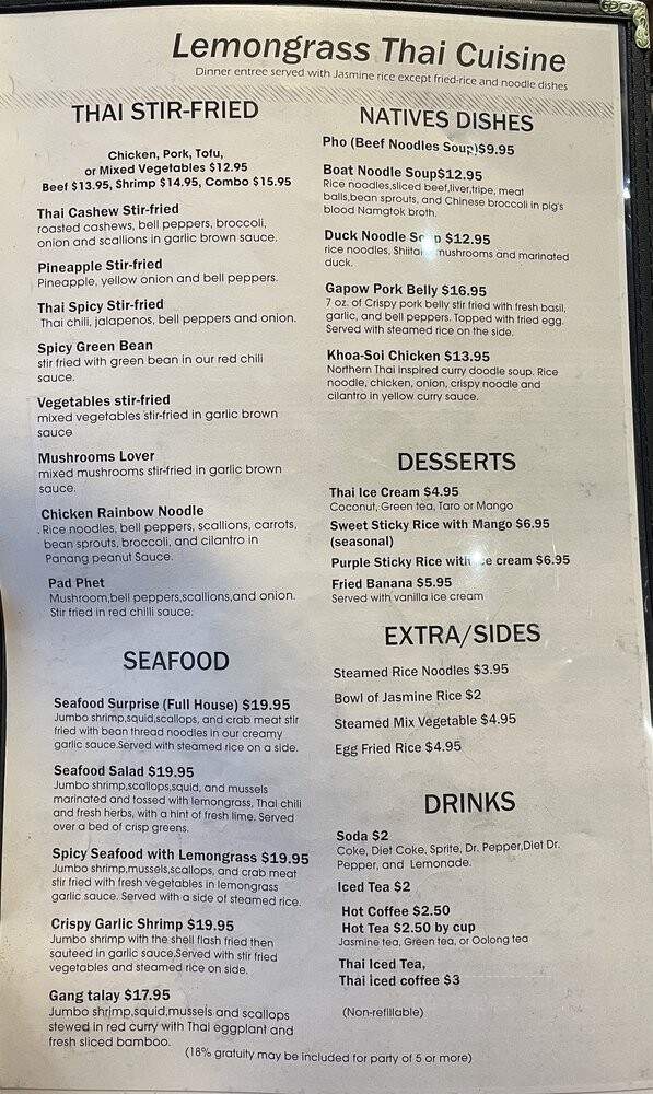 Lemongrass - Overland Park, KS menu_pic