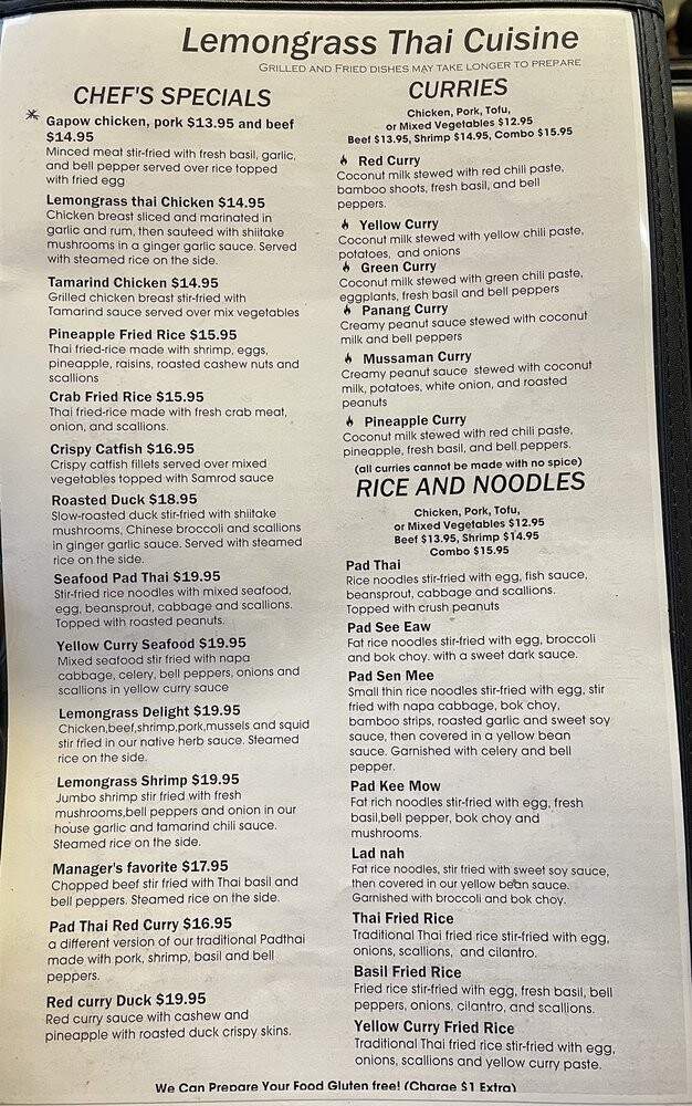 Lemongrass - Overland Park, KS menu_pic