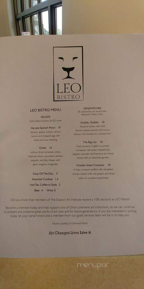 Leo's Bistro - Dayton, OH menu_pic