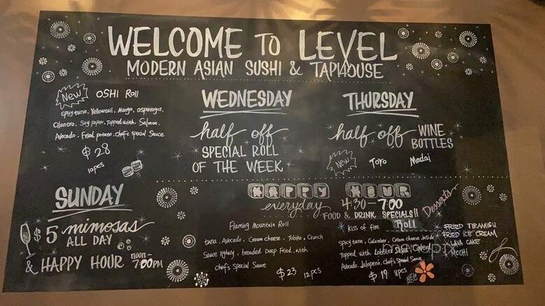 Level Restaurant Bar - Richmond, VA menu_pic