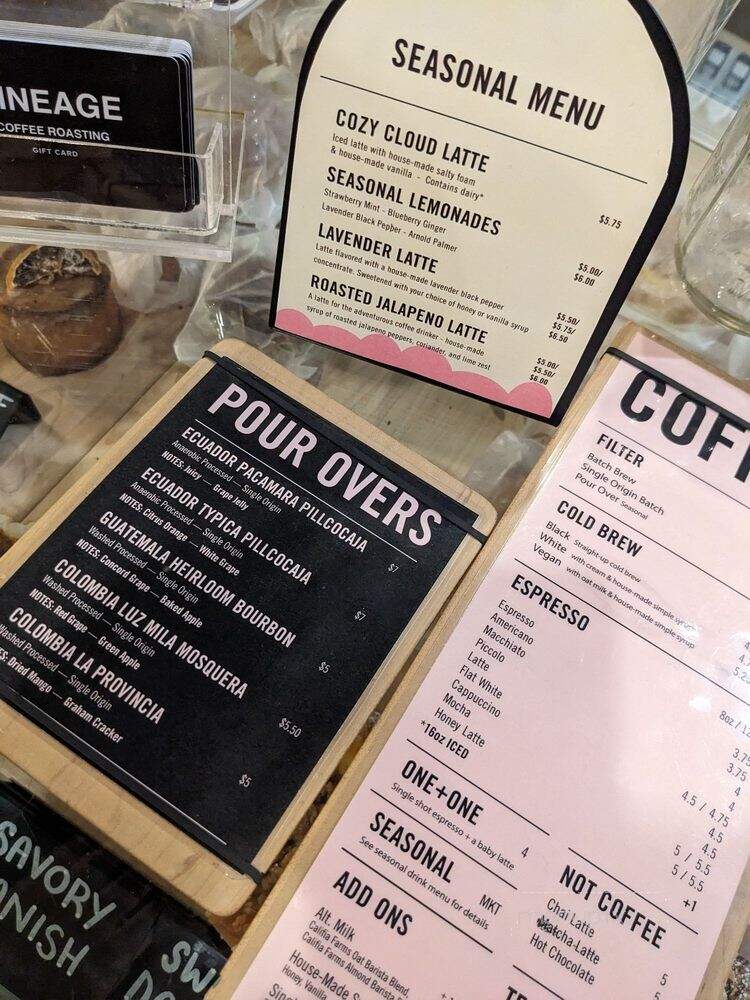 Lineage Coffee Roasting - Orlando, FL menu_pic