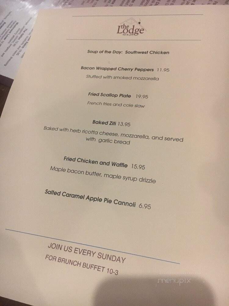 Lodge Bar & Grill - Worcester, MA menu_pic