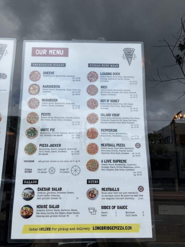 Long Bridge Pizza Co - San Francisco, CA menu_pic