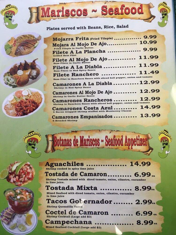 Los Chilitos Restaurant - South El Monte, CA menu_pic