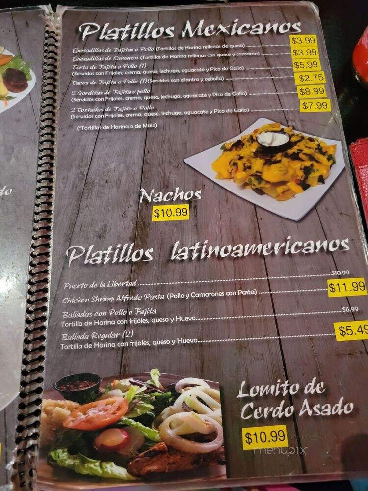 Los Pipiles - Houston, TX menu_pic