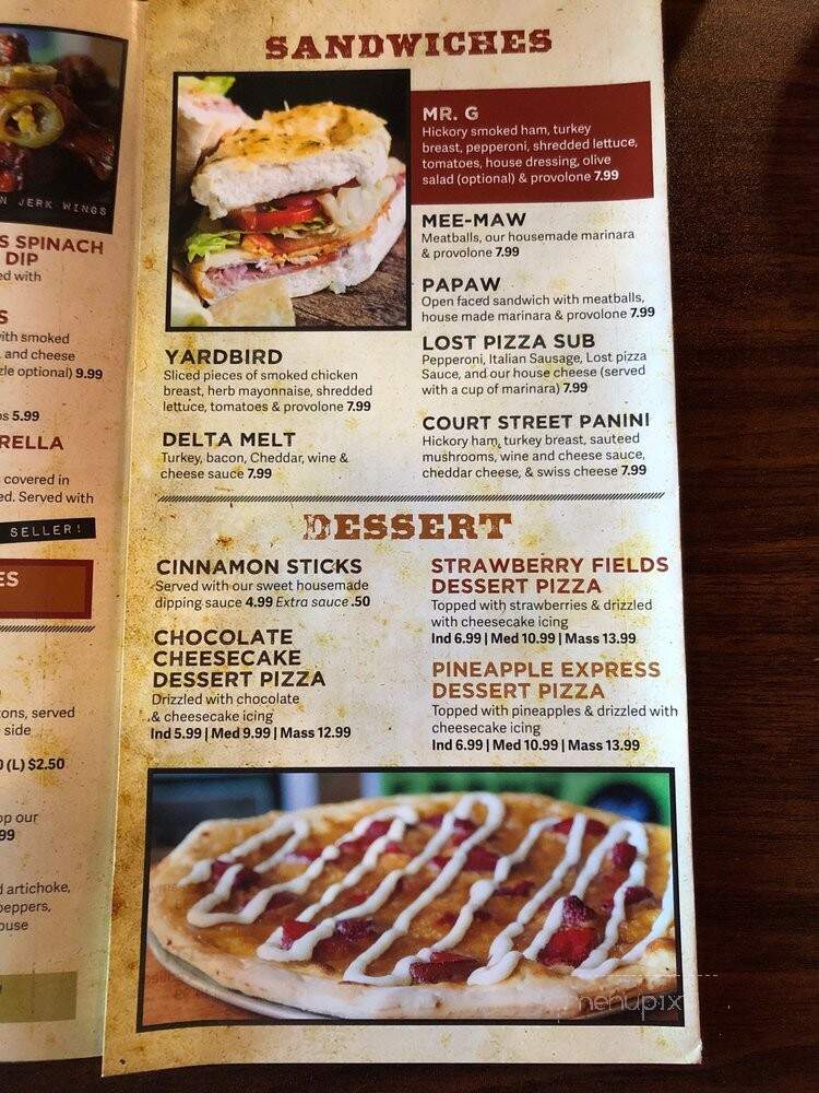 Lost Pizza Co. - Memphis, TN menu_pic