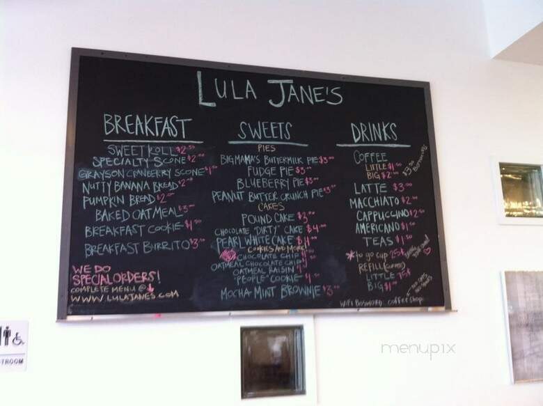 Lula Jane - Waco, TX menu_pic