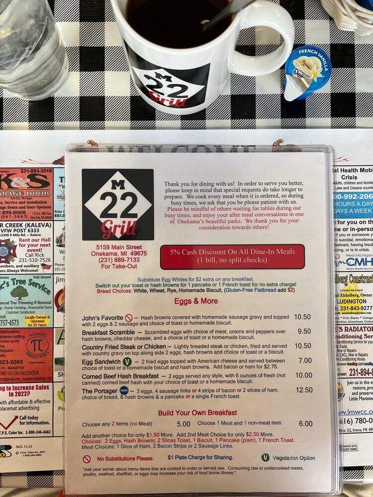 M-22 Grill - Onekama, MI