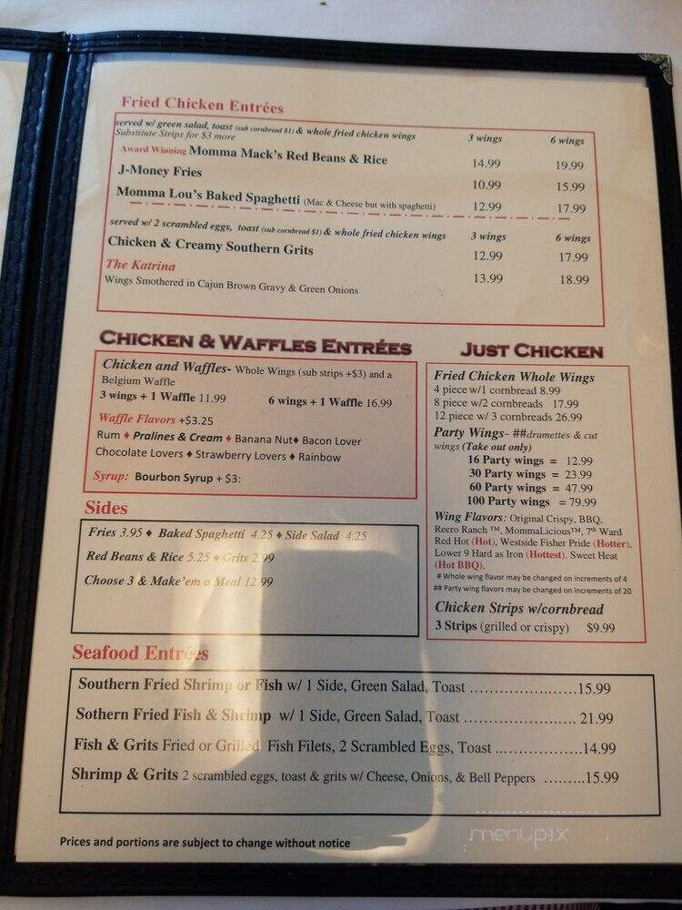 Ma Momma's House - New Orleans, LA menu_pic