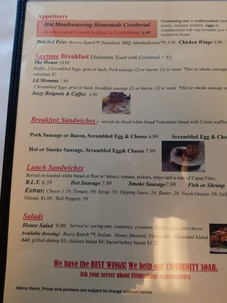 Ma Momma's House - New Orleans, LA menu_pic